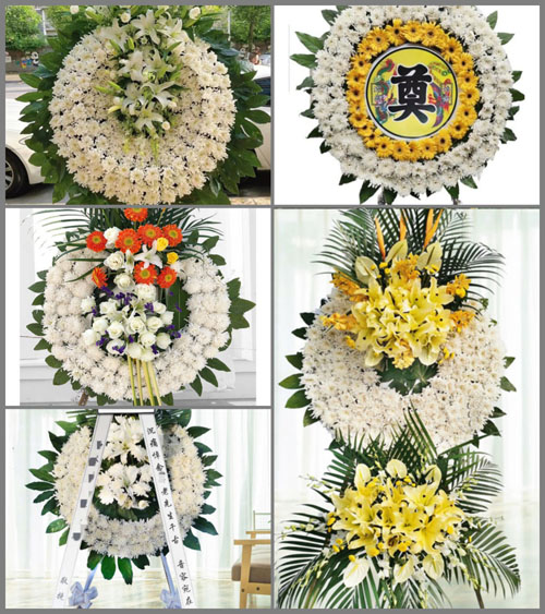 广东揭阳市普宁市里湖镇富美村花圈速递